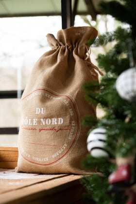 Sac de Noël en jute