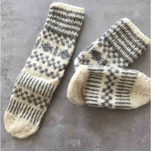 Chaussettes en laine blanche